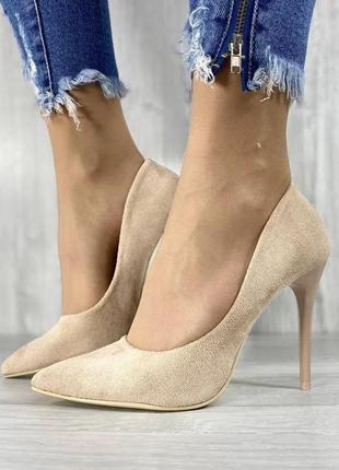 Жіночі замшеві туфлі на шпильці comer2 фото