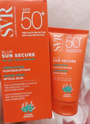 Солнцезащитный крем-мусс svr sun secure blur optical blur mousse cream spf 50