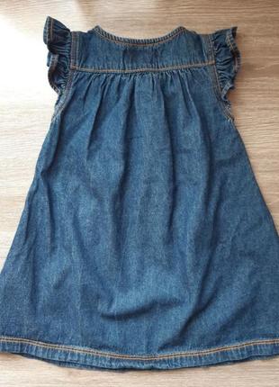 Платье,сукня джинс с вышивкой,синее/разноцветное на 2- 3 года3 фото