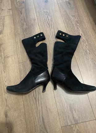 Сапоги демісезонні 37 замшеві