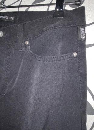 Черные прямые брюки джинсы трубы базовые брюки брюки versace jeans couture оригинал4 фото