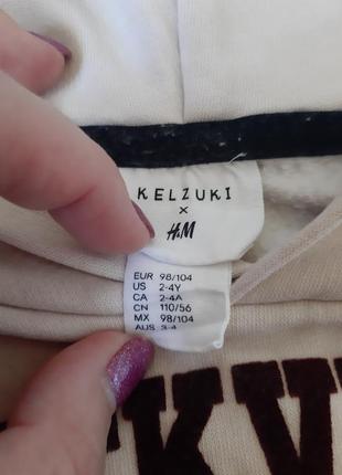 Худи удлиненное для девочки, h&amp;m,98-1043 фото