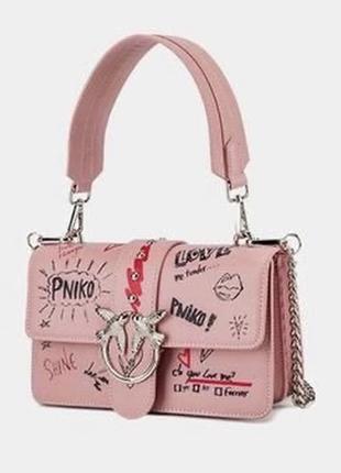 Рожева сумка з малюнками крос-боді pinko новая сумка через плечо сумка с рисунками