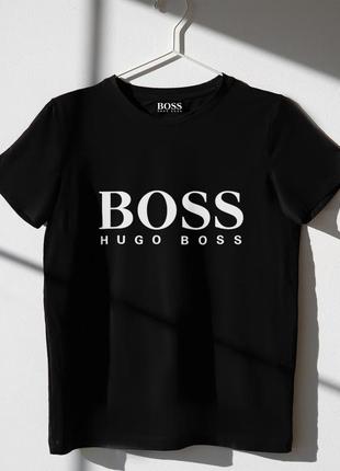 Женская футболка оверсайз oversize hugo boss хуго босс чёрная2 фото