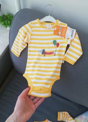 Новый боди 3-6мес коттон