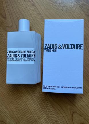 Женские духи zadig & voltaire this is her 100 ml.1 фото