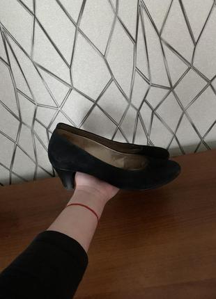 Туфли черные замшевые размер 37 потолка -24 см бренд gabor7 фото
