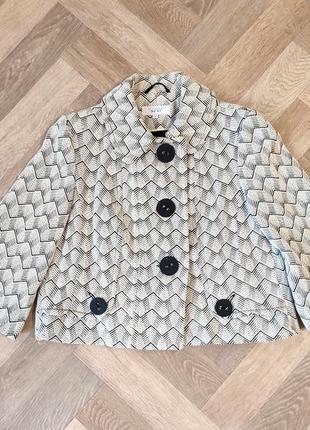Tailored короткое фактурное пальто пиджак трапеция, туречковина1 фото