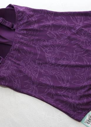 Новый слитный пурпурный купальник-утяжка с цветочным узором от tu (размер ххл)6 фото