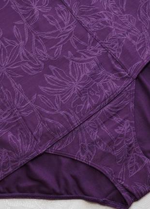 Новый слитный пурпурный купальник-утяжка с цветочным узором от tu (размер ххл)5 фото