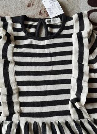 Тепла трикотажна сукня для дівчинки h&m на 8-10 років 4