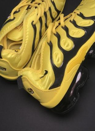 Новинка! желто чёрные кроссовки nike vapormax tn yellow black. все размеры!5 фото