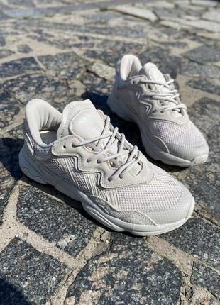 Adidas ozweego бежеві кросівки адідас чоловічі жіночі унісекс з сіточкою спортивні бежевые мужские женские кроссовки с сеточкой спортивные весна лето