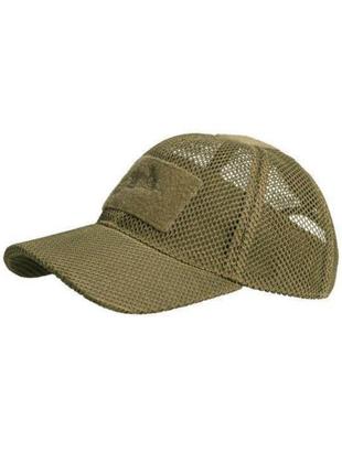 Бейсболка кепка helikon baseball mesh cap coyote  (cz-bbm-po-11)