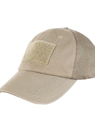 Бейсболка кепка с сеткой condor mesh tactical cap sand tan (tcm-003)
