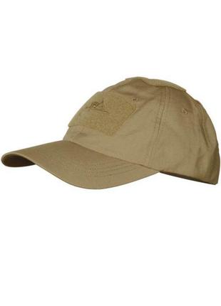 Бейсболка кепка helikon-tex flat ripstop coyote (cz-bbc-pr-11)