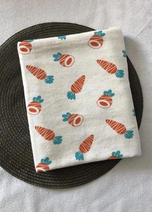 Фланелевая пеленка байка фланель морковка