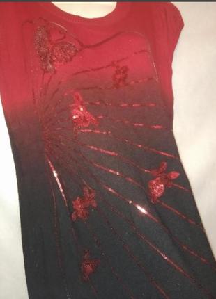 Сукня туніка з паєтками градієнт2 фото