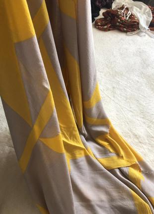 Серо-жёлтый шарф6 фото