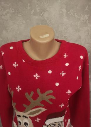 Чоловічий новорічний светр з оленям s санта клаус дід мороз5 фото