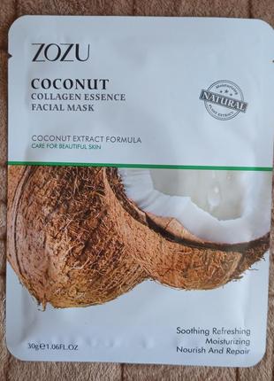 Тканинна маска на основі екстракту кокосу від фірми zozu