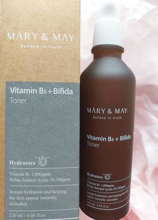 Тонер с бифидобактериями и витамином b5 mary may vitamine b5 bifida toner1 фото