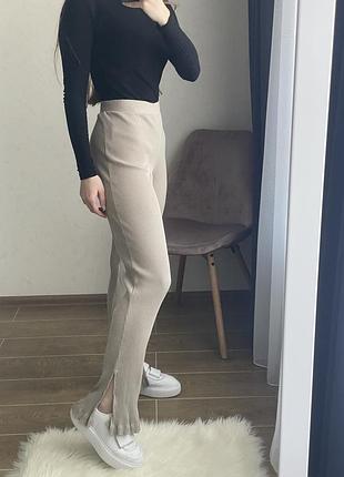 Штани в рубчик з розрізами h&m