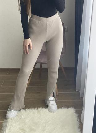 Штаны в рубчик с разрезами h&m 4