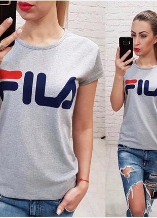 Футболка принт накатка- под бренд levis, fila, mersi