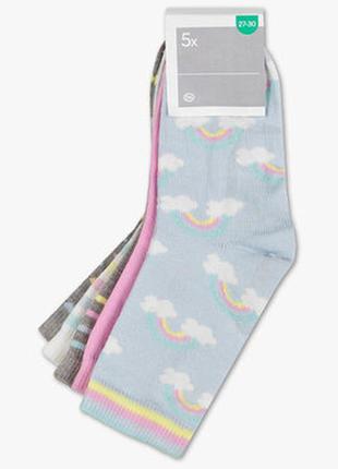 Шкарпетки для дівчинки c&a німеччина. набори по 5 пар.8 фото