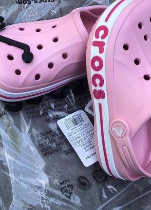 Розовые кроксы crocs women's bayaband clog
💞
