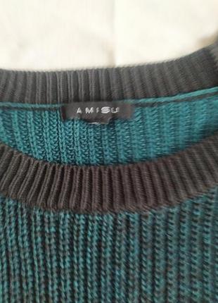 Amisu женский свитер бархатный с черным цветом круглая горловина.3 фото