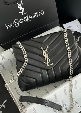 Сумка в стиле yves saint laurent college black leather