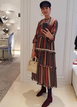 Zara редкое платье, длинное ярусное, стильный сарафан2 фото