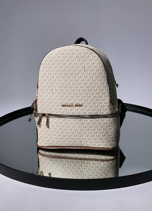 Сумка рюкзак в стиле michael kors petterned beige/brown