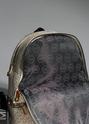 Сумка рюкзак в стиле michael kors petterned beige/brown3 фото