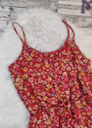 Женский летний комбинезон new look красный с цветочным принтом размер 44 s2 фото