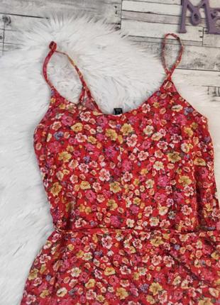 Жіночий літній комбінезон new look червоний з квітковим принтом розмір 44 s5 фото