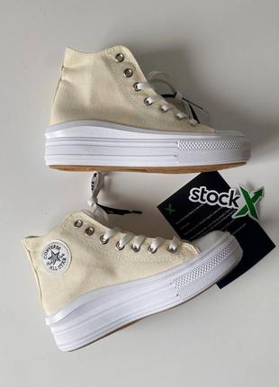 Женские кеды converse all star move yellow