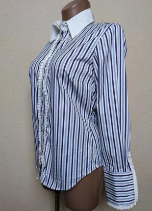 Котонова сорочка смужка рюші gant португалія / 5865/
