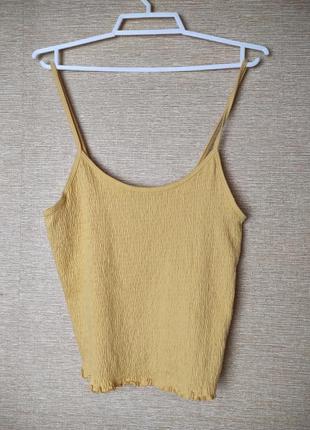 Литье майка топ жатка резинка на бретелях