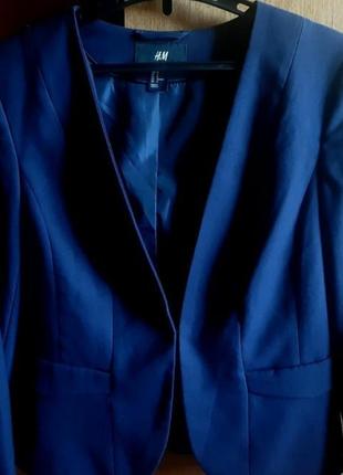 Женский синий пиджак h&amp;m1 фото