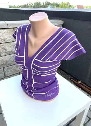 Кофта sassofono в полоску оригинал из декольте