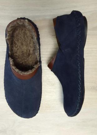 Новые натур. замшевые туфли с искусственным мехом