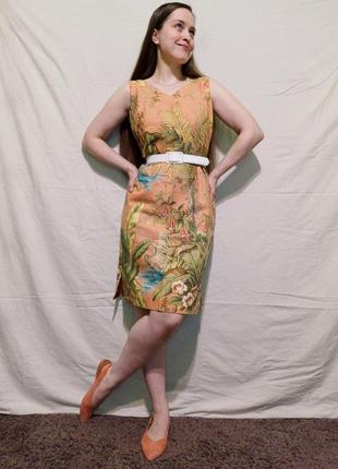 Сукня бавовна котон принт папороть вінтаж плаття talbots2 фото