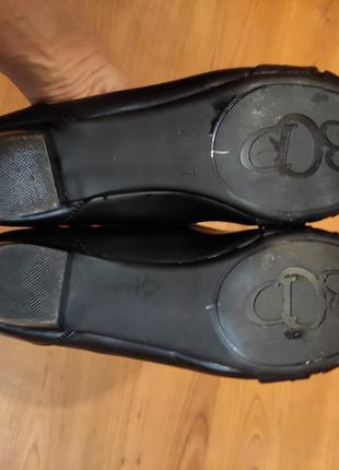 Черные женские туфли на низком широком каблуке, р.40-26см7 фото