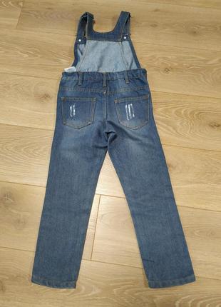 Zara,синий джинсовый комбинезон для девочки 5-6 лет.3 фото