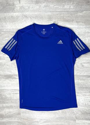 Adidas футболка m размер синяя оригинал спортивная