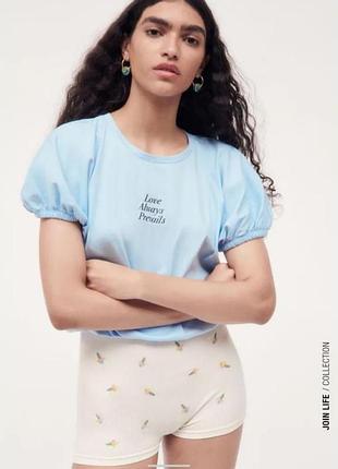 Модная футболка размер с,л zara оригинал