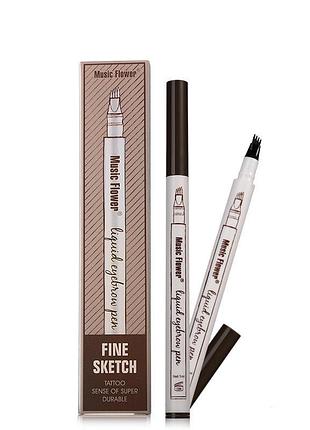 Жидкий карандаш с эффектом тату для бровей music flower